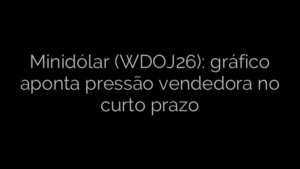 ​Minidólar (WDOJ26): gráfico aponta pressão vendedora no curto prazo 